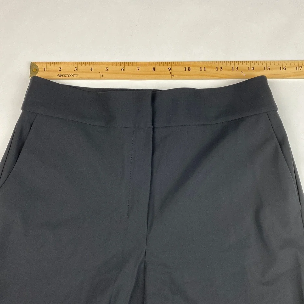 NWT Theory High Waist Wide Leg Precision Ponte Pants Women's Size 10 Black - Picture 9 of 14
